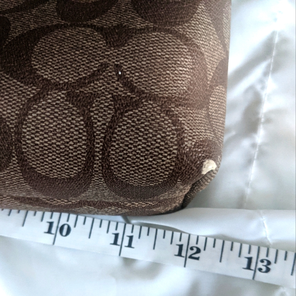 Coach Signature Zip File Crossbody Purse - Picture 9 of 13